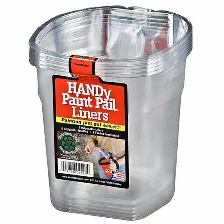 HANDY Plastic Paint Bucket Liner, 1 qt, 6 PK 2520-CT